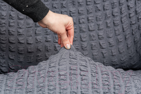 Изображение товара Чехол на 3-х местный диван Софатэкс Стандарт ПО-6 без оборки / 01033 (серый)