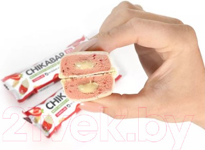 Изображение товара Набор протеиновых батончиков Chikalab Клубника со сливками (20x60г)