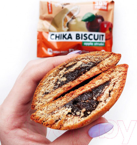 Изображение товара Протеиновое печенье Chikalab Бисквит яблочный штрудель (9x50г)