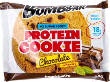 Изображение товара Протеиновое печенье Bombbar Шоколад (10x60г)