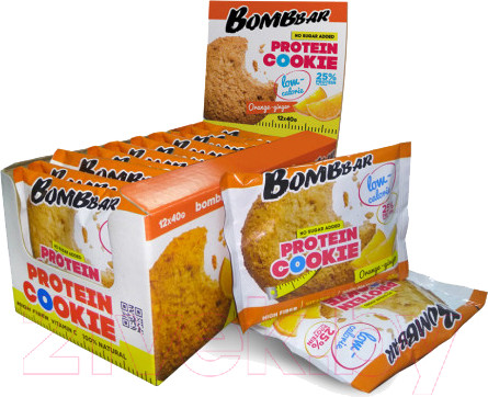 Изображение товара Протеиновое печенье Bombbar Апельсин-имбирь (12x40г)