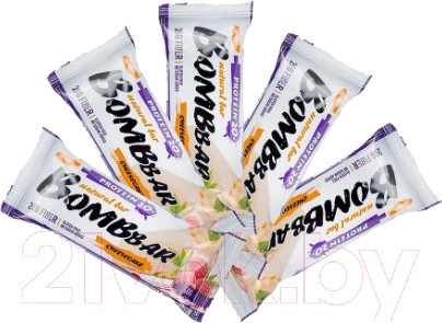 Изображение товара Набор протеиновых батончиков Bombbar Малиновый чизкейк (20x60г)
