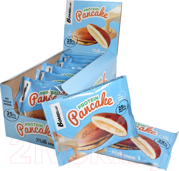 Изображение товара Протеиновое пирожное Bombbar Молочный крем (10x40г)