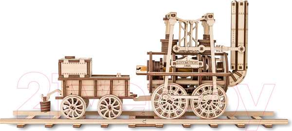 Изображение товара Локомотив игрушечный EWA Локомотив с резиномотором