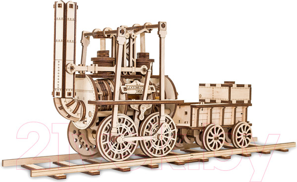 Изображение товара Локомотив игрушечный EWA Локомотив с резиномотором