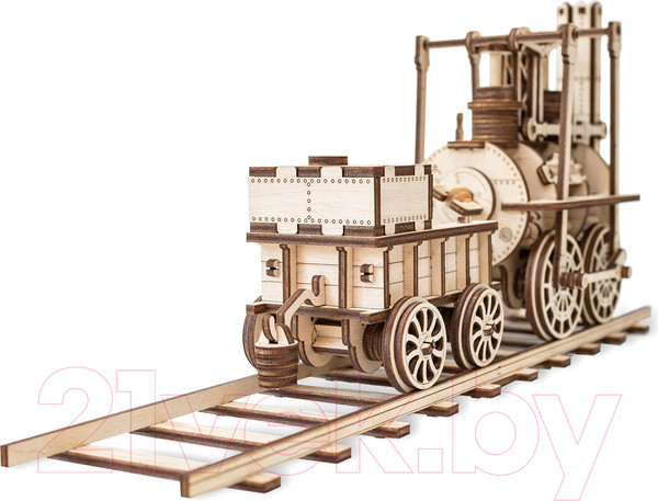 Изображение товара Локомотив игрушечный EWA Локомотив с резиномотором