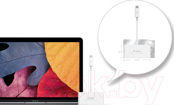 Изображение товара USB-хаб Yoobao YB-H1C3A/C-PD