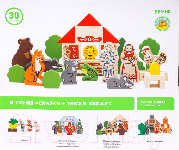 Изображение товара Развивающая игрушка Томик Первые сказки. Колобок, курочка ряба, теремок / 453-2