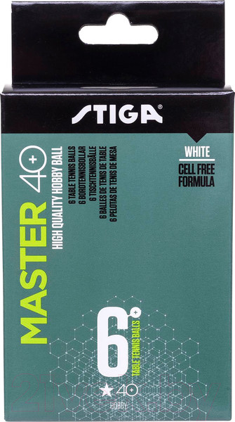 Изображение товара Набор мячей для настольного тенниса STIGA Master ABS (6шт, белый)