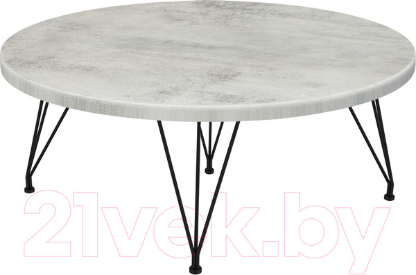 Изображение товара Журнальный столик Sheffilton SHT-TU29/H36 80 (бетон светлый/черный муар)