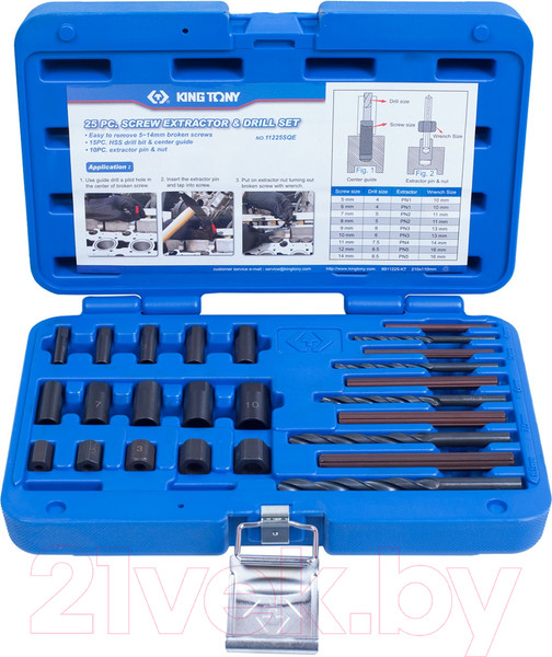 Изображение товара Набор экстракторов King TONY 11225SQ