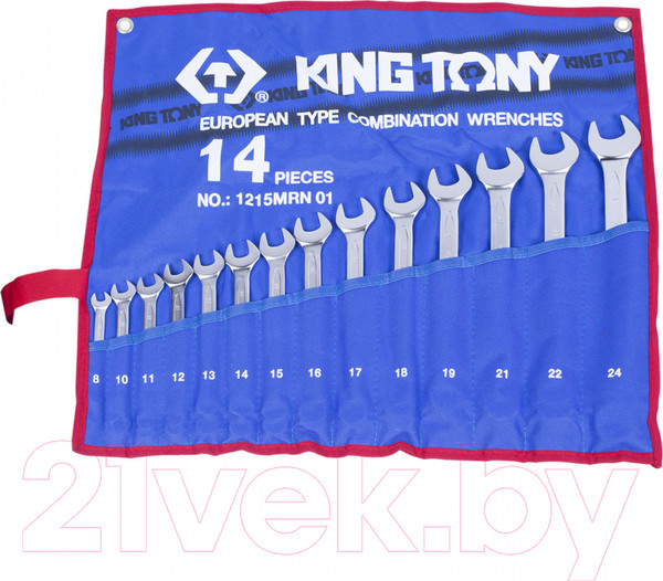 Изображение товара Набор ключей King TONY 1215MRN01