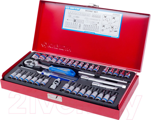 Изображение товара Набор головок слесарных King TONY 2539MR