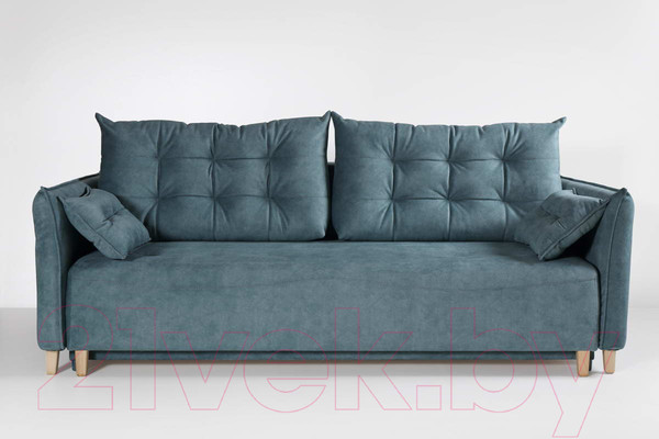 Изображение товара Диван KRONES Цезарь 3 (велюр серо-бирюзовый)