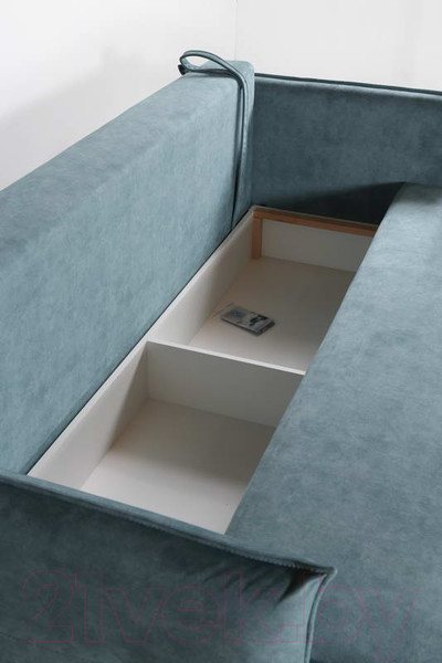 Изображение товара Диван KRONES Цезарь 3 (велюр серо-бирюзовый)