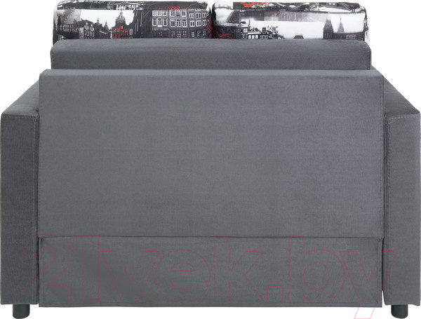 Изображение товара Диван KRONES Афродита выкатной 195x120 (велюр серый/рисунок)