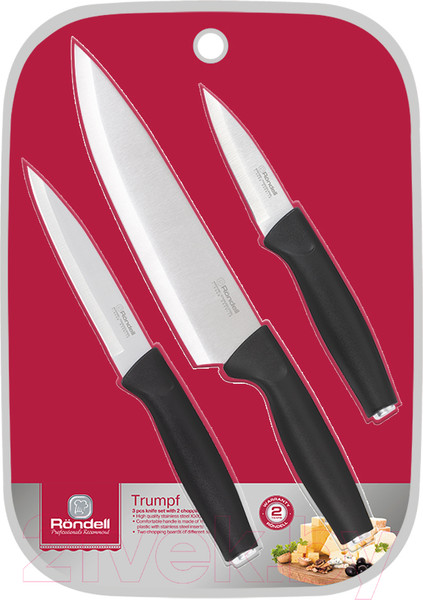 Изображение товара Набор ножей Rondell Trumpf / RD-1357 (с разделочными досками)