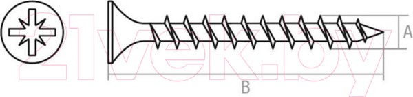 Изображение товара Шуруп Starfix Универсальный 5.0x30 / SMC2-35410-500 (500шт, желтый цинк)