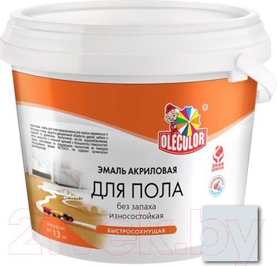 Изображение товара Эмаль Olecolor Для пола акриловая (2.5кг, серый туман)