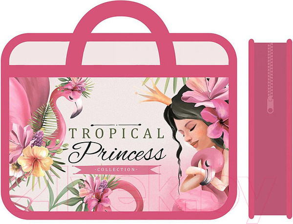 Изображение товара Папка-портфель Пчелка Принцесса и фламинго / ПМ-А4-25