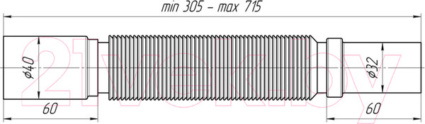 Изображение товара Слив (гофра) Ани Пласт 32x40 / K304