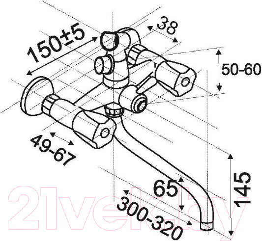 Изображение товара Смеситель Центр Сантехники СМ504051