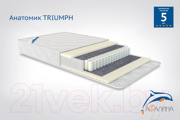 Изображение товара Матрас в кроватку Afalina Анатомик Triumph 65x125 (кокос, латекс)