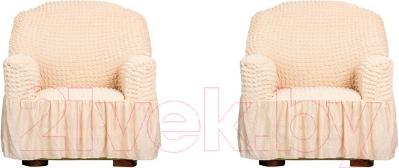 Изображение товара Комплект чехлов Софатэкс Стандарт КПО-5 (с оборкой ваниль)