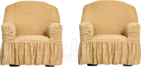 Изображение товара Комплект чехлов Софатэкс Стандарт КПО-5 / 00885 (с оборкой песок)