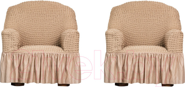 Изображение товара Комплект чехлов Софатэкс Стандарт КПО-5 / 00884 (с оборкой капучино)