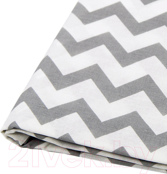Изображение товара Простыня Amarobaby Зигзаг / AMARO-5103-ZS (серый)