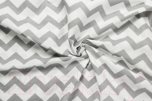 Изображение товара Простыня Amarobaby Зигзаг / AMARO-5103-ZS (серый)