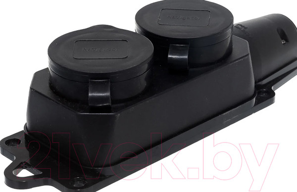 Изображение товара Розетка силовая Navigator 2м 2P+PE 16А 220В / 61371 (черный)