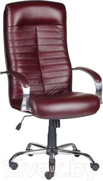Изображение товара Кресло офисное Деловая обстановка Консул Хром кожа люкс (бордовый)
