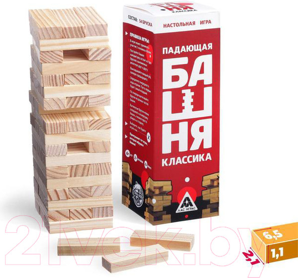 Изображение товара Настольная игра Лас Играс Падающая башня. Классика / 4171204