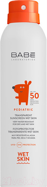 Изображение товара Спрей солнцезащитный Laboratorios Babe Pediatric Детский влагостойкий SPF50 (200мл)