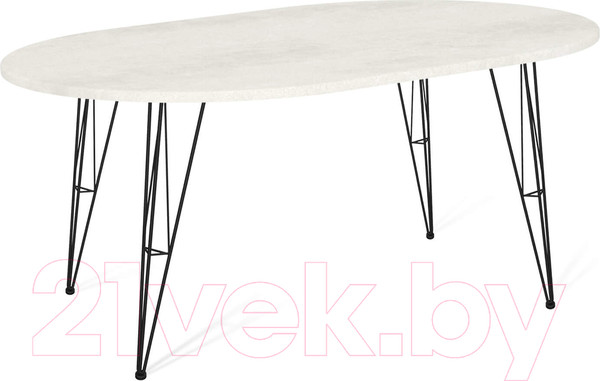 Изображение товара Обеденный стол Sheffilton SHT-TU10/120-80 МДФ (черный муар/бетон кремовый)