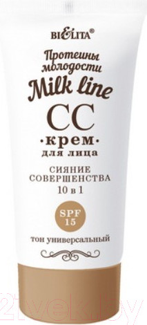 Изображение товара СС-крем Belita Milk line CC-Крем Сияние совершенства 10в1 SPF15 (30мл)