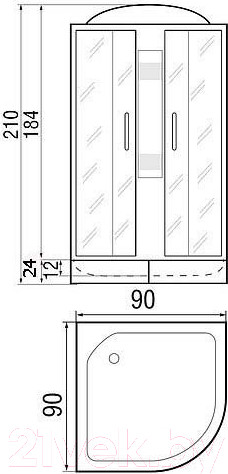 Изображение товара Душевая кабина RIVER Nara 90/24 МТ