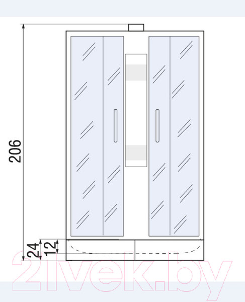 Изображение товара Душевая кабина RIVER Nara 100/24 МТ Б/К