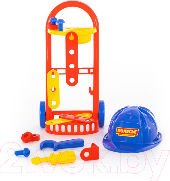 Изображение товара Тележка с инструментами игрушечная Полесье Механик / 69825 (14эл)