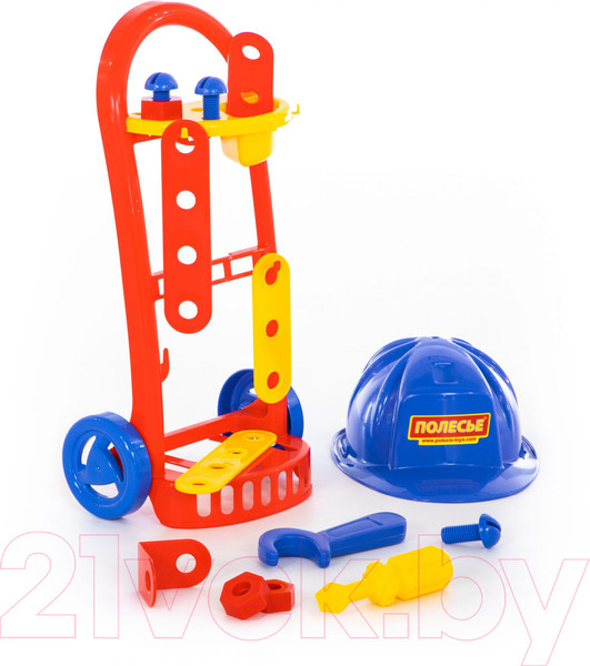Изображение товара Тележка с инструментами игрушечная Полесье Механик / 69825 (14эл)