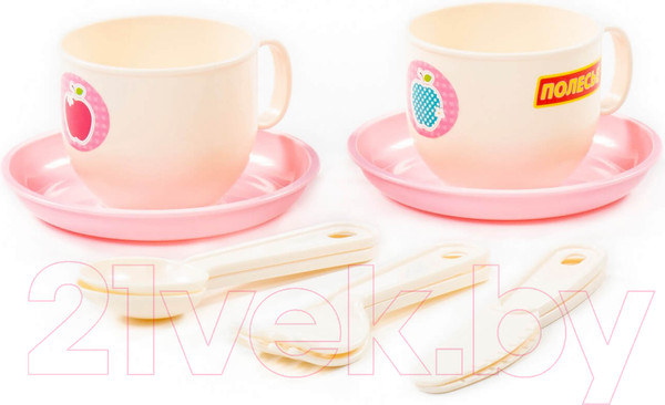 Изображение товара Набор игрушечной посуды Полесье Минутка на 2 персоны / 80240 (10эл)