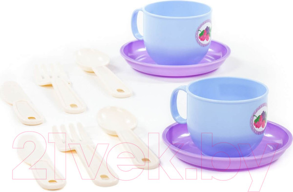 Изображение товара Набор игрушечной посуды Полесье Минутка на 2 персоны / 80233 (10эл)