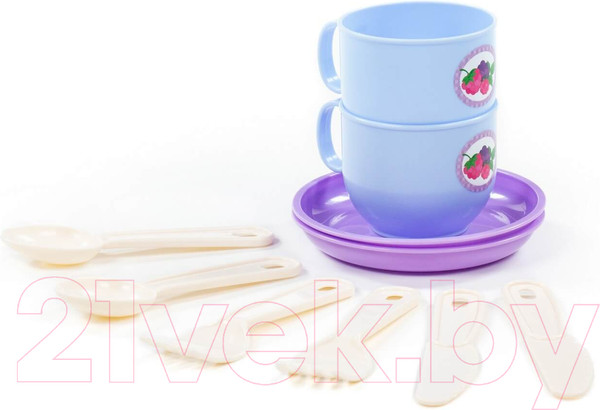 Изображение товара Набор игрушечной посуды Полесье Минутка на 2 персоны / 80233 (10эл)