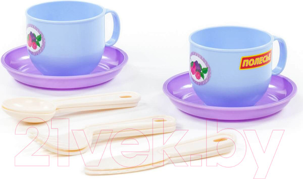 Изображение товара Набор игрушечной посуды Полесье Минутка на 2 персоны / 80233 (10эл)