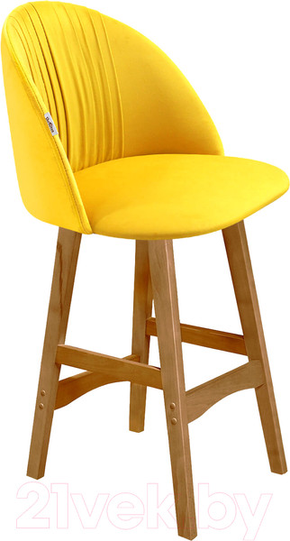 Изображение товара Стул барный Sheffilton SHT-ST35-1/S65-1 (имперский желтый/светлый орех)