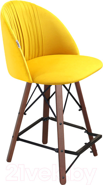 Изображение товара Стул барный Sheffilton SHT-ST35-1/S80-1 (имперский желтый/темный орех/черный)