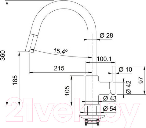 Изображение товара Смеситель Franke Lina 115.0626.081