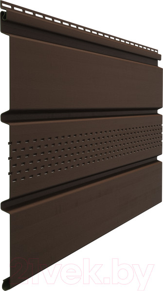 Изображение товара Софит для крыши Docke Standart с центральной перфорацией (каштан)
